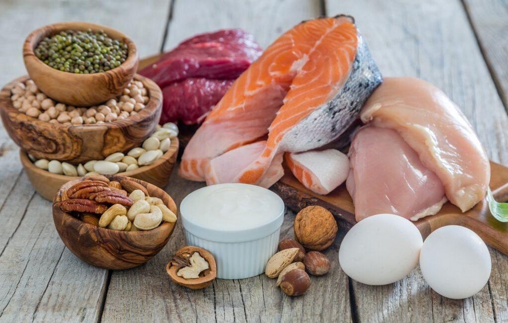 Productos con un alto contenido de proteína animal y vegetal
