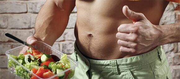 ensalada de verduras para la potencia masculina